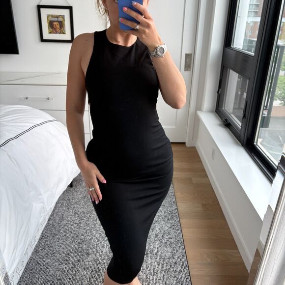 T Alexander Wang Cut-Out Scoop Neck Sleeveless Maxi Dress Black - Picture 5 of 11